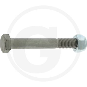Boulon avec contre-écrou (M12 x 1,75 x 90 mm, 12,9 longueur du filetage : 32 mm taille de la clé : 19 mm)