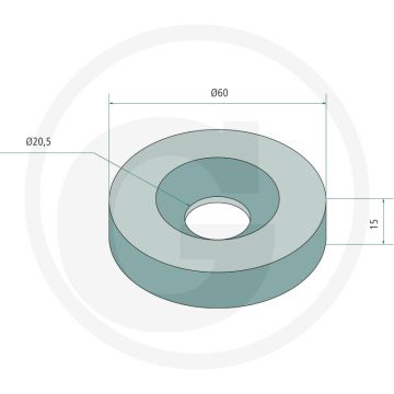 Distanzscheibe (Ø60x15xØ20,5)