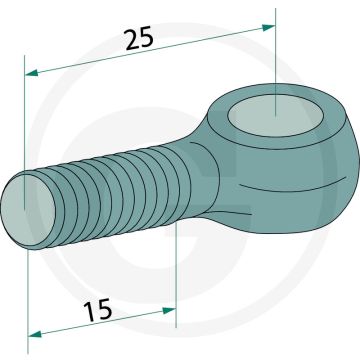 Boulon à œil 8 x 25 (M8 x 1,25 mm)