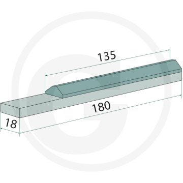 Heavy Duty Gelast onderdeel (met 3 hardgesoldeerde hardmetalen slijtplaten)
