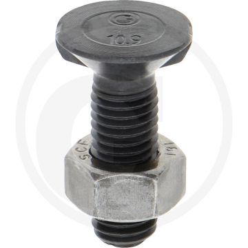 Ploegbout M12 x 40 DIN 11014 (met moer)