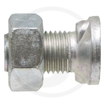 Ploegbouten met moer - M14, 8.8, L30 mm