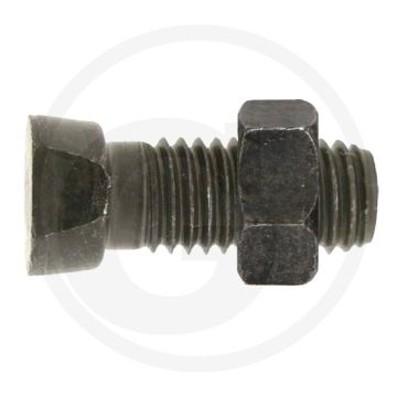 Ploegbouten met conische kop en zeskantmoer - M16 x 55mm - Kwaliteitsklasse 10.9