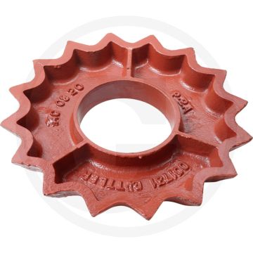Korte naafster - Gietijzer - Binnen-Ø 130mm - Buiten-Ø 380mm
