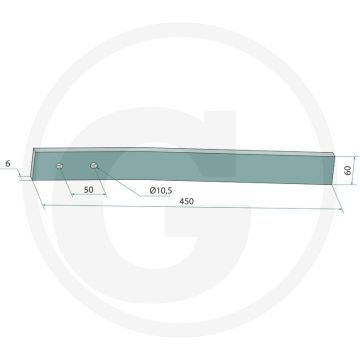 Ringmesser für Walze - FP 6530, FP 6530s, 6mm, Ø 10,5mm, 60x450mm