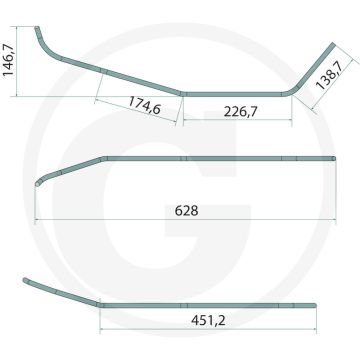 Tasterstab 10mm x 628mm