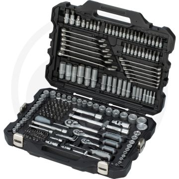 BLACK EDITION Doppen- en steeksleutset (211-delig, metrisch)