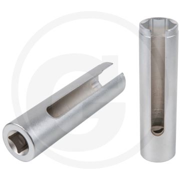 KS Tools 1/2" Ford Lambda-Sonden-Stecknuss 22,0 mm, lang - Speciale steeknuss voor Lambdasonden met Hitzeschutz