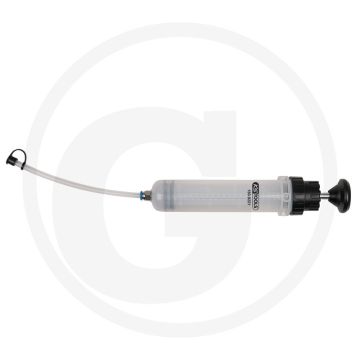 KS Tools Absaug- und Füllhandpumpe, 0,2l - Ideales Hilfsmittel für Flüssigkeitsumfüllung, Dosierung - 332x65x65mm
