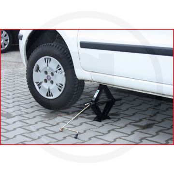 KS Tools Wagenheber Scherenform mit Kur, 160.0704 (robuste Stahlspindel für alle gängigen PKW und Kleintransporter leichte und kompakte Bauform Hubweg: 330 mm Tragkraft: 1500 kg Länge: 420 mm Gewicht: 2,3 kg Breite: 85 mm)