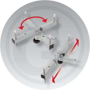 KS Tools Universele motor en V-baksteun - Flexibele constructie - Hoogteverstelbaar - 1030x135x145mm