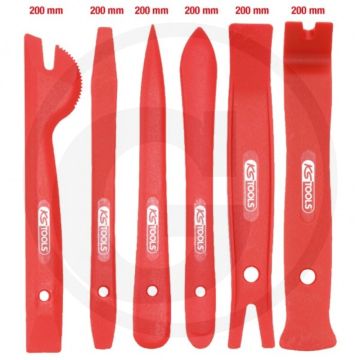 KS Tools Gereedschapset voor het verwijderen van bekleding - 6-delig, Rood, 200 mm