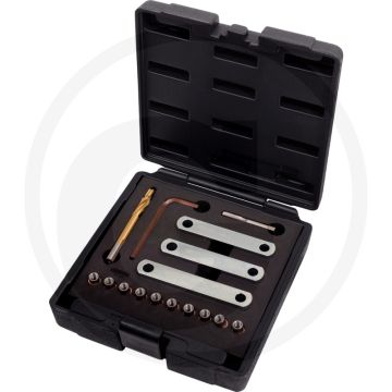 KS Tools Schroefdraadreparatieset M9 x 1.25 voor remklauwgeleider-bouten, 16-delig - Voor professionele reparatie van remklauwgeleider-bouten - Geschikt voor diverse voertuigen - Inclusief kunststof koffer