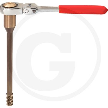 KS Tools Speciale ruimer met ratel, Ø 10 mm - Reinigingsgereedschap voor remsensoren