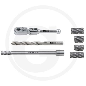 KS Tools ABS-Sensoren-Reibahlen-Satz - Reinigingssysteem voor ABS-sensoren - Inclusief boor M10 x 133 mm - Speciaal gereedschap - Kunststofkoffer