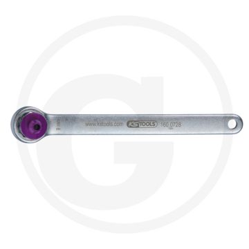 KS Tools Bremsen-Entlüftungsschlüssel, extra kurz, 9 mm, li - 55x20x150 mm