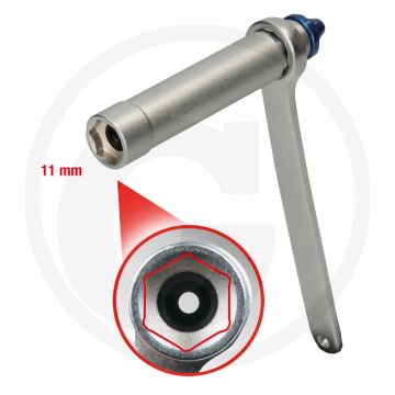KS Tools Spezial-Bremsen-Entlüftungsschlüssel für VAG - Extra lange 6-kant Stecknuss