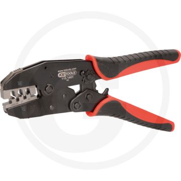 KS Tools Krimptang voor DEUTSCH DTP - Robuust en betrouwbaar - Ratelfunctie - Aanpassing persdruk - Snelwisselmechanisme - 139x21.7x245mm