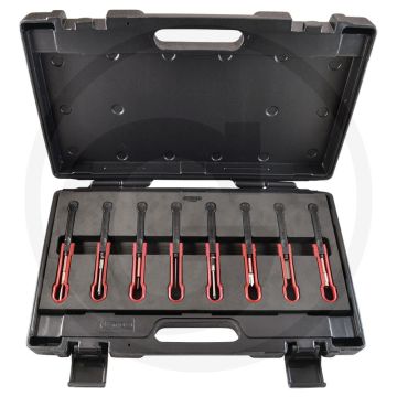 KS Tools PKW-Entriegelungswerkzeug-Satz für ältere Fahrzeuggeneration, 8-tlg. - BMW, Mercedes, Opel, Renault, Volkswagen, Audi, Seat, Škoda - AMP Tyco, KOSTAL RK - 270x70x420mm