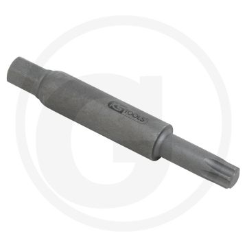 KS Tools 10 mm speciale schokdemperbits, TX T50 Ford - Torx, 10,0 mm, gesandstraald, Chrom Vanadium