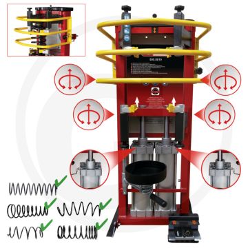 KS Tools Druckluft-Stand-Federspanner mit Doppel-Zylinder - Arbeitsdruck 1200 kg bei 5 bar, 2400 kg bei 10 bar