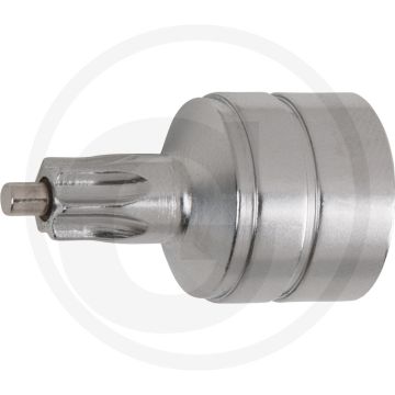 KS Tools Öldienst-TX-Stecknuss mit Magnet, T45 - Torx mit Zapfen, Chrom Vanadium - 54x39x19mm