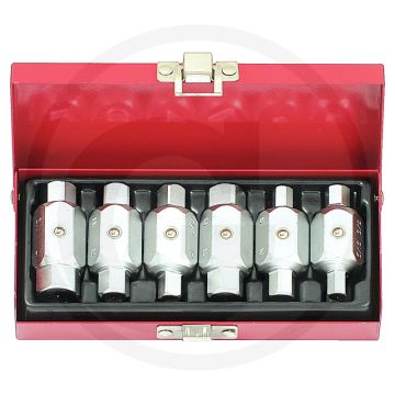 KS Tools Dopsleutel v.oliestoppen,6-kant + 4-kant - 21mm - 110g