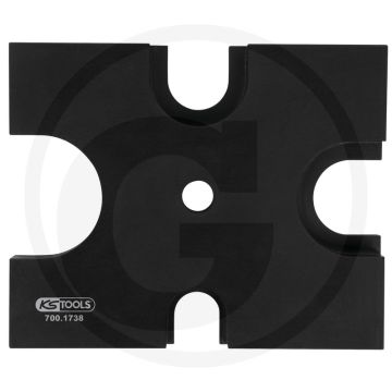 KS Tools Prismenplatte Universal Ø 40,0, 700.1738 - Voor het op- en afpersen van lagers - 342,4x254,5x145,45 mm