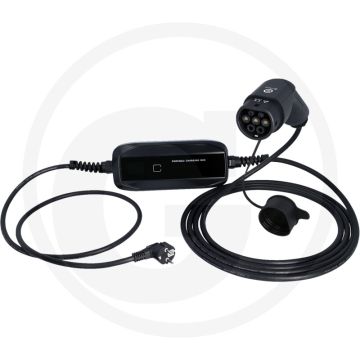 KS Tools Efuturo mobiel laadstation (Met type 2 laadkabel, 1 fase, tot 3,7 kW, tot 16 A, 230 V, modes 2, LCD-display, Schuko-stekker)