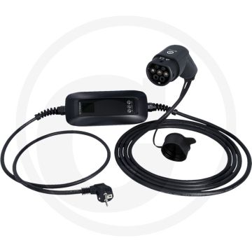 KS Tools efuturo mobile Ladestation (mit Typ 2 Ladekabel, 1 Phase, bis zu 3,7 kW, bis zu 16 A, 230 V, Mode 2, LCD Display, Schuko-Stecker)