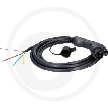 KS Tools efuturo Ladekabel, Ende offen auf Typ 1 (zum Anschluss an eine Wallbox, gerade, 5 m, 1 Phase, bis zu 7,4 kW, 32 A, 230 V, Mode 3)