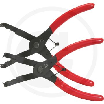KS Tools Set trim-cliptangen, 2-delig - 35° + 80° gehoekte spitzen - 272mm