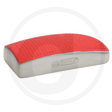 KS Tools Uitdeuktas, geribbeld, 120 mm - Gewölbte Arbeitsfläche, scharrierte Bahn - 120x55x30 mm