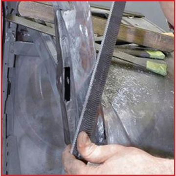 KS Tools Karosseriefeilenblatt, Kreuzhieb, Hieb3 - Beidseitig gezahnt, 56x24x446 mm
