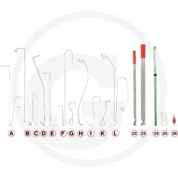 KS Tools Autodeur-ontgrendeldraad, 190x2x460 mm