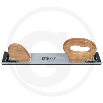 KS Tools Flexibler Schleifpapierhalter, 140.3019 - Ergonomische Holzgriffe - 417x103x75 mm