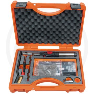 KS Tools Kunststof laszuigerset, 33-delig - Ideaal voor kleine kunststof reparaties - Inclusief diverse reparatiesticks en verstevigingsmatten
