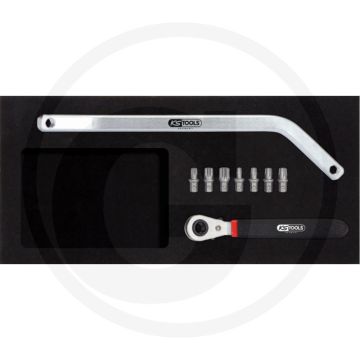 KS Tools Speciale deurscharnier- en sporingsleute - Inclusief Knarre - 9-delig