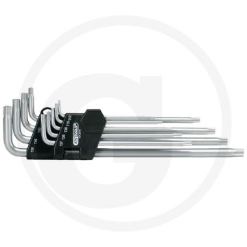 KS Tools CLASSIC haakse stiftsleutelset, vijfster (9-delig, in houder (als T-greep))