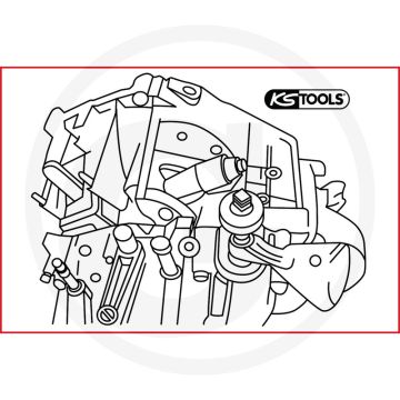 KS Tools Fiat Ducato Abzieher für Ausrückwelle - Robuste Ausführung - 220x47,5x47mm