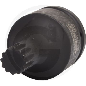 KS Tools 3/4" Kraft-Bit-Stecknuss für Vielzahn(XZN®)-Schrau - Kurze Ausführung, phosphatiert.