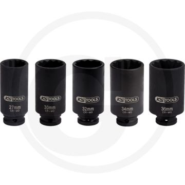 KS Tools 1/2" Speciale-aandrijfas krachtdop, lang, 27 mm - 12-kant, voor aandrijfas en cardanassen
