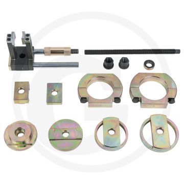 KS Tools Silentlagerwerkzeug-Satz für BMW Hinterachse, 13-tlg. - Spezial-Werkzeugstahl, BMW E81/E82/E87/E88, E90/E91/E92/E93, 190x125x355 mm