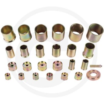 KS Tools Universal Presswerkzeug-Satz, 26-tlg. voor Lager, Buchsen, Traggelenken. 24 Press-Hülsen, 61 Durchmesser 30,5-79,7mm. (B:410mm, H:85mm, L:580mm)