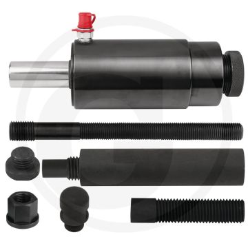 KS Tools Druck- u. Zug-Hydraulikzylinder-Satz | Universaler Einsatz | Automatischer Kolbenrücklauf | Staalblechkoffer | 190x150x400 mm