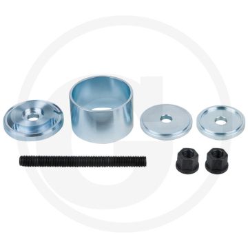 KS Tools Silentlagerwerkzeug-Satz, 7-tlg. voor Volkswagen Polo 9N, Fox, Audi A2 2000-2005, Seat Ibiza, Altea, Cordoba 2003-2005, Škoda Fabia 2000-2004 • Robuuste spindel met gehard gewinde • Eenvoudige handeling • Speciaal-Werkzeugstahl • 125x90x125mm