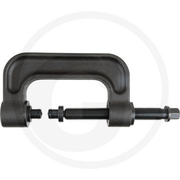 KS Tools C-Bügel + Adapter-Satz, kurz,4-tlg. | Robuust, schlagschraubertauglich, Trapezspindel - 180x70x370mm