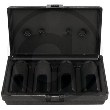 KS Tools 1/2" Einspritzdüsen-Stecknuss-Satz, 4-tlg. - 6-kant, für Handbetätigung