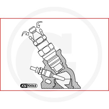 KS Tools 1/2" Einspritzdüsen-Stecknuss, SW27mm - 12-kant, für Handbetätigung