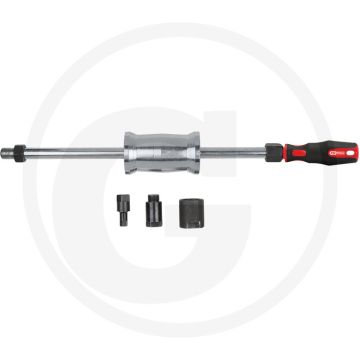 KS Tools M27+M17+10mm Injektoren-Auszieher-Satz + Schlaggewicht, 4-tlg. - Ideal für Bosch Injektoren - Robuste Ausführung - Kurze Ausführung - Spezial-Werkzeugstahl